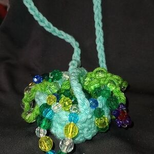 Handmade Beaded Crochet Necklace